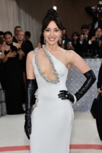 Aubrey Plaza at the 2023 Met Gala Celebrating 'Karl Lagerfeld: A Line Of Beauty' at The Metropolitan Museum of Art on May 1, 2023, in New York City