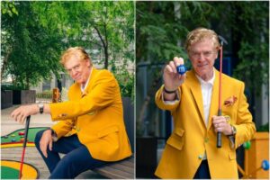 Actor Christopher McDonald invited fans to a mega challenging mini golf experience at the M&M'S® Peanut Butter Championship event in New York, celebrating the brand's new M&M'S Peanut Butter Minis and M&M'S Peanut Butter Mega.