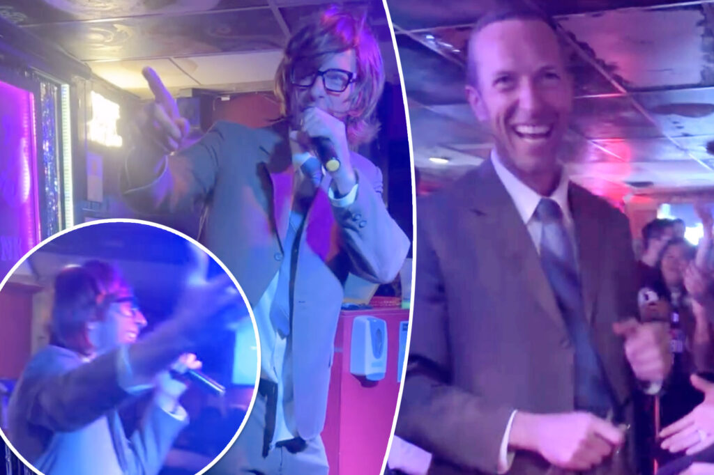 Coldplay's Chris Martin dons disguise at karaoke bar for secret video shoot