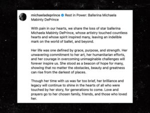 michaela deprince team statement