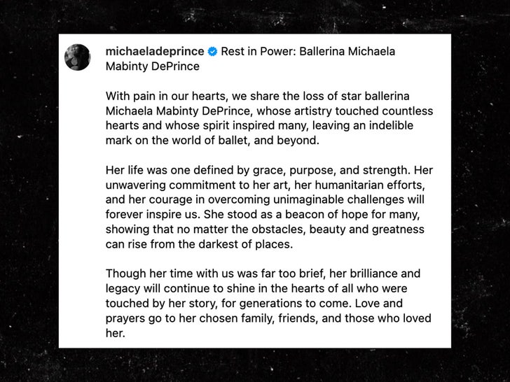 michaela deprince team statement