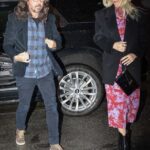 Dave Grohl and his wife, Jordyn Blum, arriving at a comedy club in Los Angeles, California in February 2024