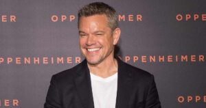 Matt Damon met his wife in a bar