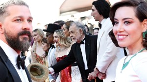 Shia LaBeouf, Grace Vanderwaal, Talia Shire, Giancarlo Esposito, Chloe Fineman, Nathalie Emmanuel, director Francis Ford Coppola, Adam Driver and Aubrey Plaza arrive for the screening of the film