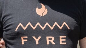 Fyre Festival logo on shirt