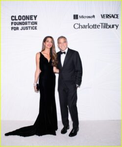 George Clooney and Amal Clooney at the Albies