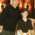 Bruce Willis, left, and Haley Joel Osment are seen at a preview of the film "The Sixth Sense."