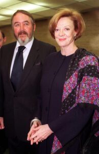 Maggie Smith and her husband Beverley Cross