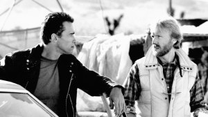 Arnold Schwarzenegger and James Cameron on the set of 'Terminator 2: Judgment Day'