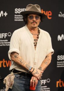 Johnny Depp attends the "Modi, Three Days On The Wings Of Madness" Press conference during the 72nd San Sebastian Film Festival on September 24, 2024 in San Sebastian, Spain. (Photo by JB Lacroix/WireImage)