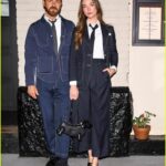 Justin Theroux and Nicole Brydon Bloom at the Thom Browne dinner