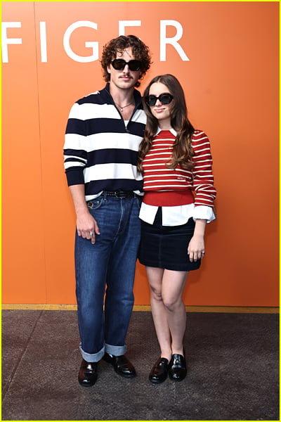 Benson Boone and Maggie Thurmon at the Tommy Hilfiger fashion show