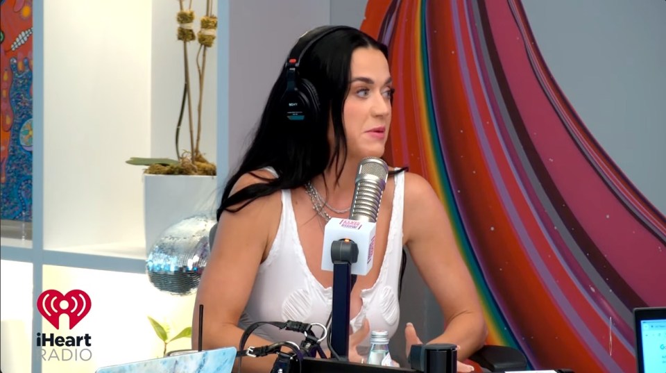 Katy Perry during an appearance on the Elvis Duran Show on Wednesday