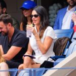 Kendall Jenner sipping on a drink at the 2024 US Open Tennis Championships on September 8 in New York City