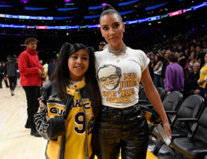 Celebrities At The Los Angeles Lakers Game