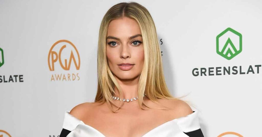 Margot Robbie Glows In Her Blue Outfit Flaunting That Gorgeous Baby Bump