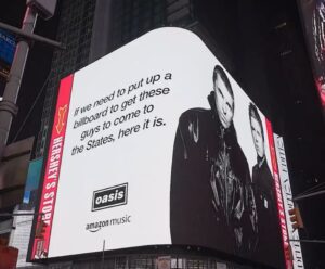 Oasis have hinted at US tour dates after this promo poster appeared in New York City