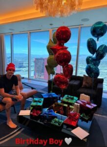 Dad David shared pictures of Romeo surrounded by presents