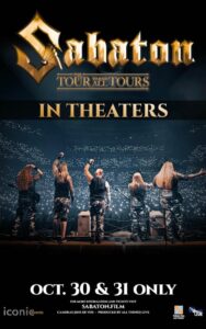 SABATON Concert Film 'The Tour To End All Tours' To Screen In Nearly 500 Theaters Across North America