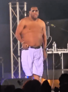 Fatman Scoop seen on stage moments before his collapse mid-performance