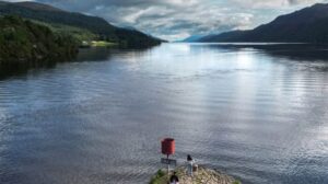 aerial view of Loch Ness ahead of biggest search for Loch Ness Monster