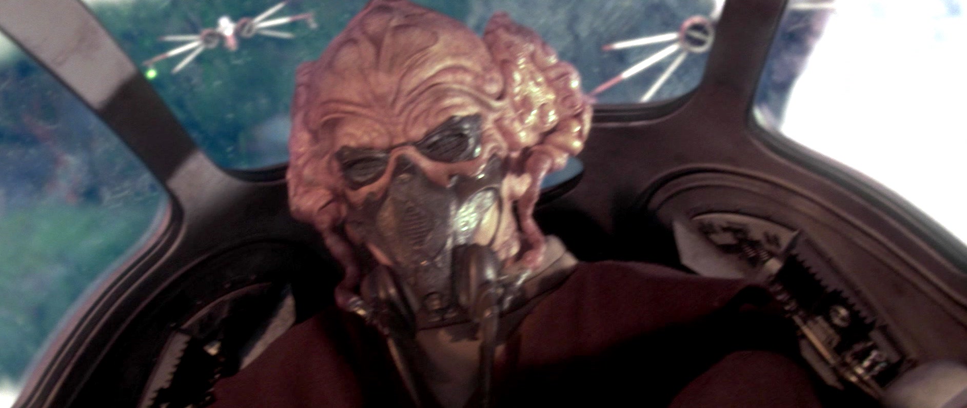 Plo Koon flies his spaceship outrunning clone pilots in ARC-170 Starfighters who are about to nail his ass