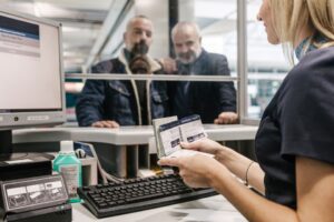 Too much makeup on your features could cause problems when going through security