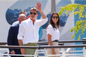 Brad Pitt and Ines de Ramon were pictured at the 2024 Venice Film Festival