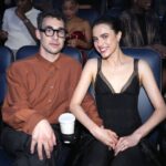 Jack Antonoff and his wife, actor Margaret Qualley, at the 2024 MTV Video Music Awards on Wednesday night in New York.