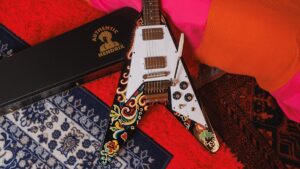 Win a Jimi Hendrix Epiphone "Love Drops" Flying V Guitar