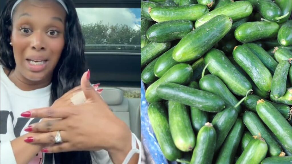 Woman warns against viral cucumber salad trend after finger gets chopped off