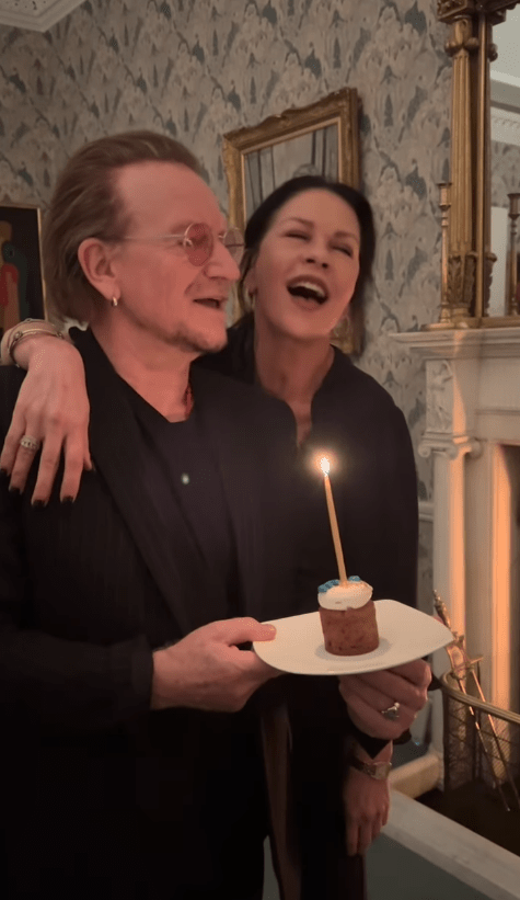 The couple were joined by Bono to celebrate their birthday's this year