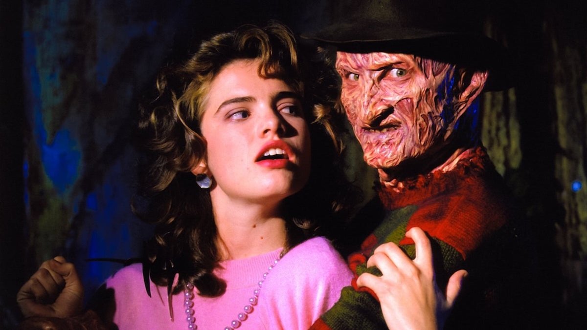 Nancy (Heather Langenkamp) and Freddy Krueger (Robert Englund) in A Nightmare on Elm Street 3: Dream Warriors. 