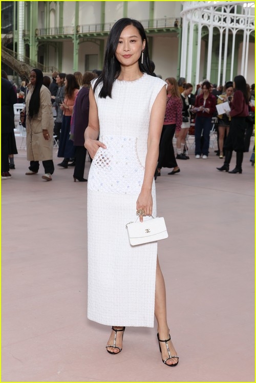 Fala Chen at the Chanel Paris show