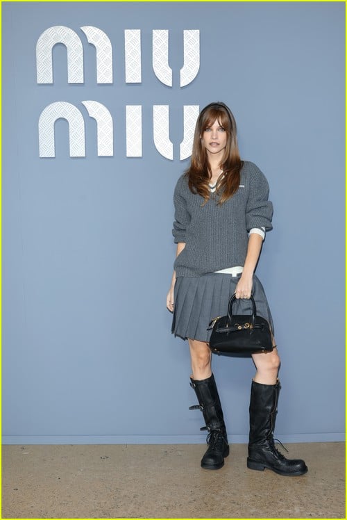 Barbara Palvin at the Miu Miu show