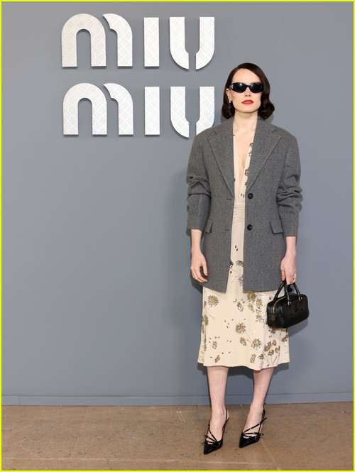 Daisy Ridley at the Miu Miu show