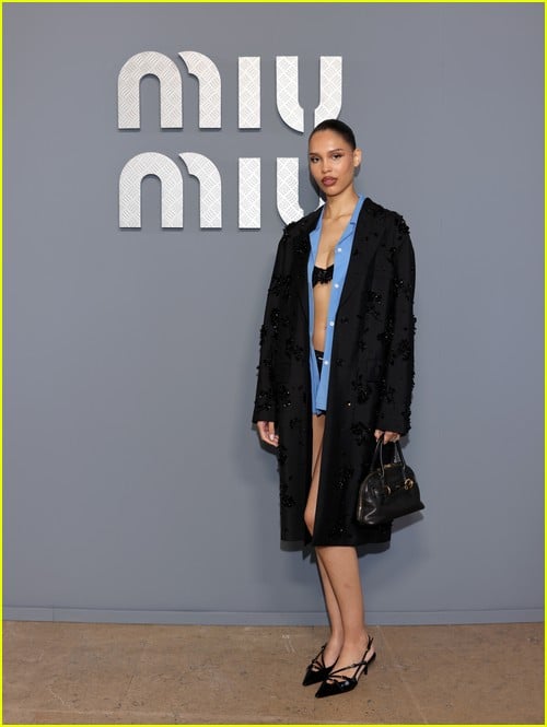 Nara Smith at the Miu Miu show