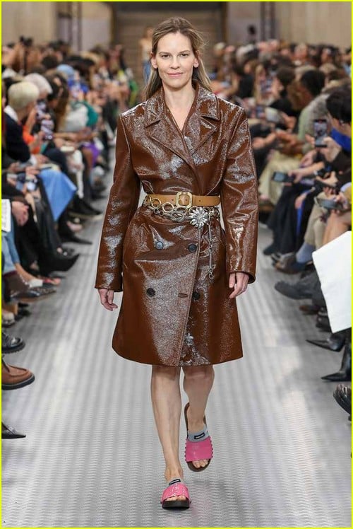 Hilary Swank at the Miu Miu show