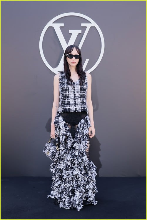 Devon Ross at the Louis Vuitton show