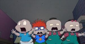 The Rugrats run away from danger