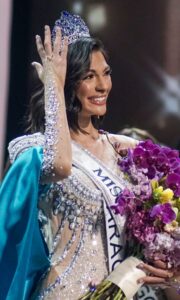 Miss Nicaragua Sheynnis Palacios is crowned Miss Universe 2023 during the 72nd Miss Universe Competition at Gimnasio Nacional JosÃ© Adolfo Pineda on November 18, 2023, in San Salvador, El Salvador. (Photo by Alex PeÃ±a/Getty Images)