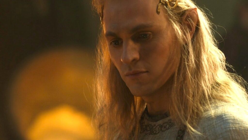 Sauron as the blonde-haired Annatar on The Rings of Power