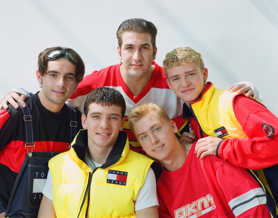 NSYNC members JC Chasez, Joey Fatone, Chris Kirkpatrick, Lance Bass and Justin Timberlake posed for a group pic in 1997, before they rose to major fame