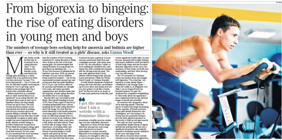 The increase in BDD is becoming well-documented in the press as the number of men suffering from it surges