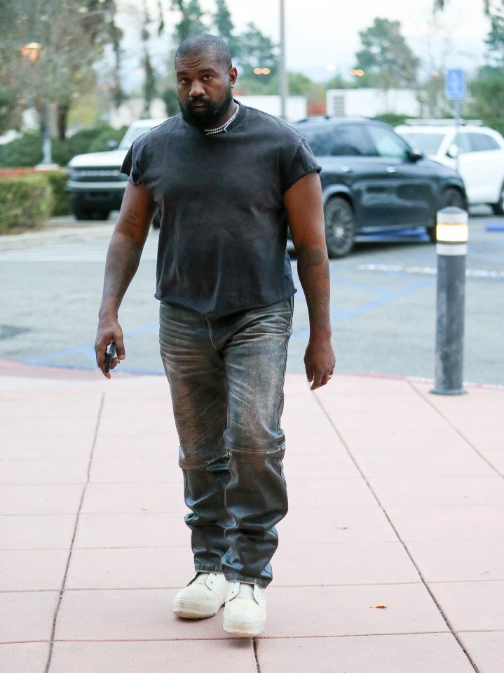 Kanye in Los Angeles on January 19, 2024