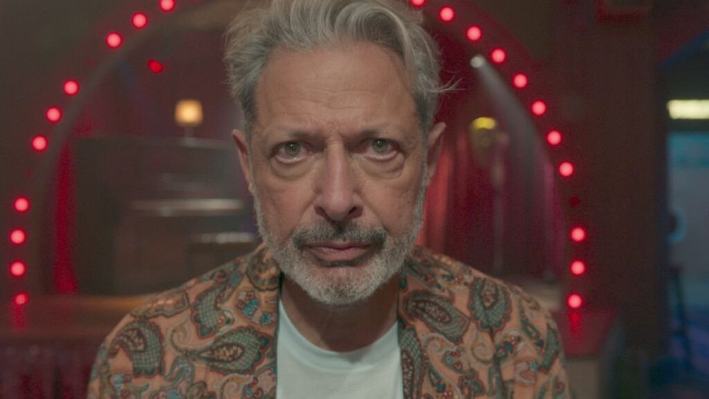 jeff goldblum stares into the camera in kaos trailer