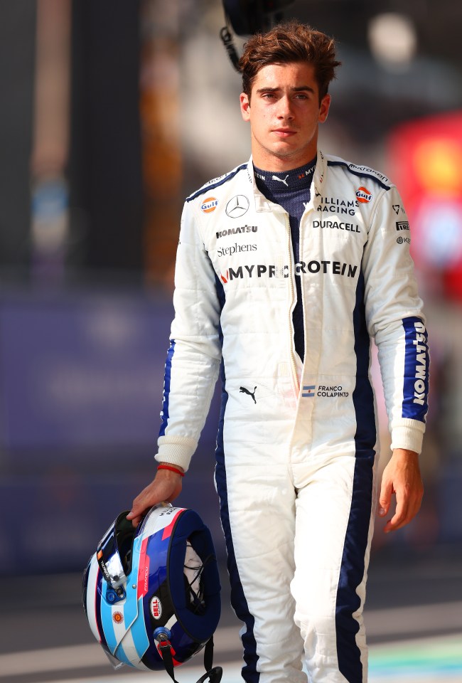 The law graduate has re-followed Williams driver Franco Colapinto