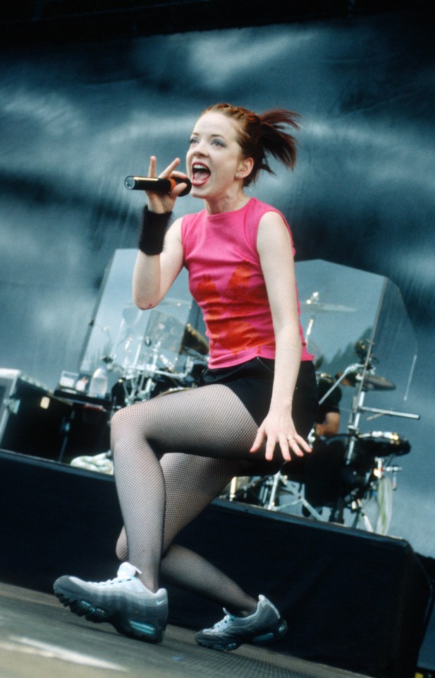 Rock chic Shirley at a festival in 1998