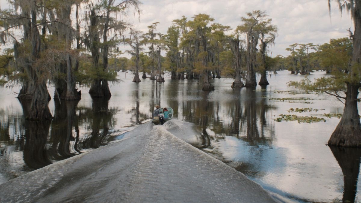 Caddo Lake, Ellie and her sister anna on the lake