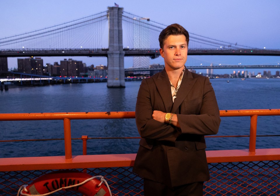 Colin Jost attended the ferry's first party during New York Fashion Week (pictured) while Pete was conspicuously absent